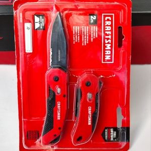 🛠️🧰CRAFTSMAN "Spring Assist" Pocket Knife & Fixed Folding Knife Tool Set🧰🛠️